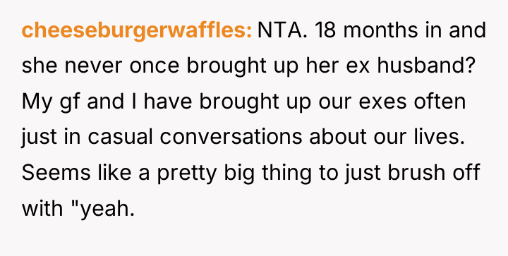 cheeseburgerwaffles NTA. 18 months in and she never once brought...
