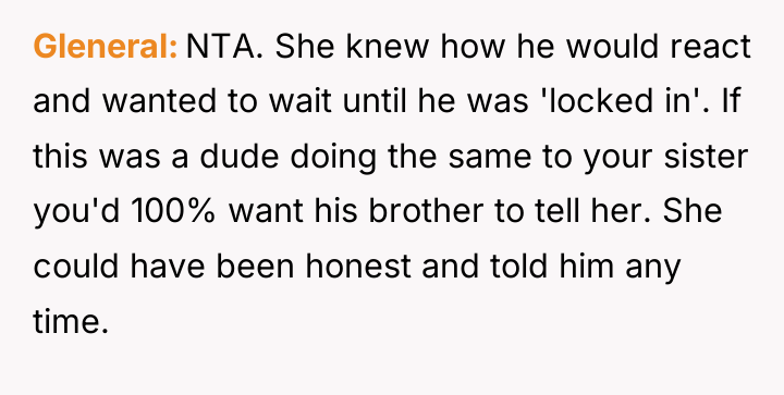 Gleneral NTA. She knew how he would react and wanted...