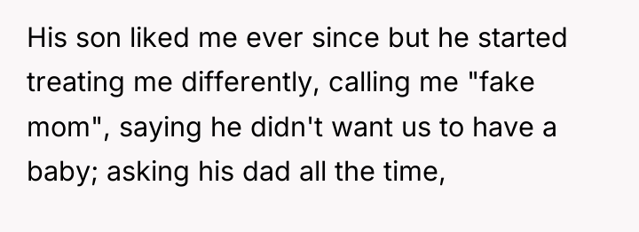 His son liked me ever since but he started treating...