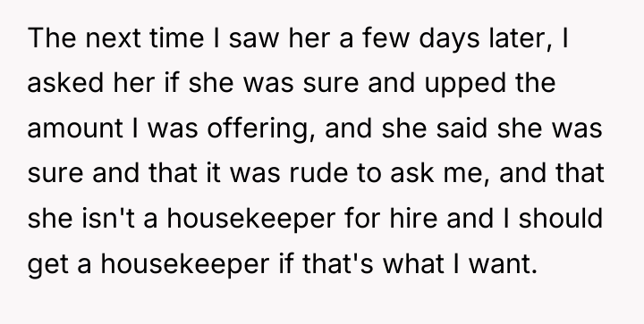 The next time I saw her a few days later,...