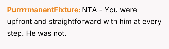 PurrrrmanentFixture NTA - You were upfront and straightforward with him...