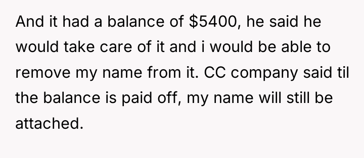 And it had a balance of $5400, he said he...