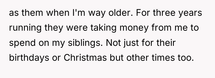 as them when I'm way older. For three years running...