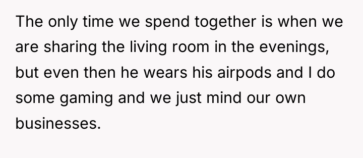 The only time we spend together is when we are...