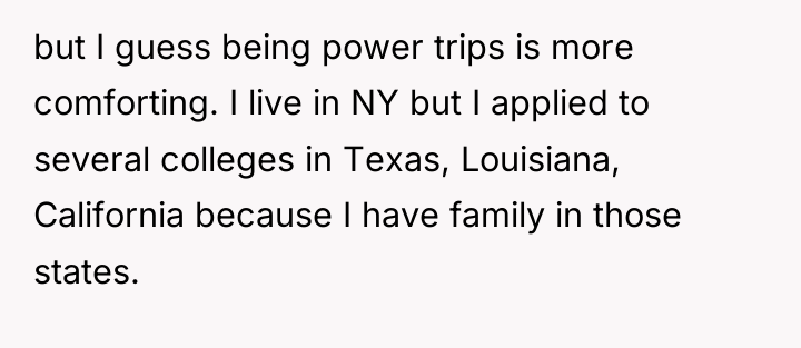 but I guess being power trips is more comforting. I...