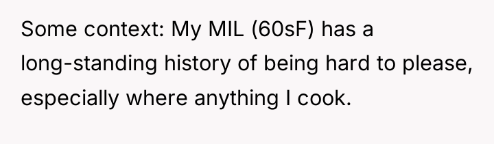Some context: My MIL (60sF) has a long-standing history of...