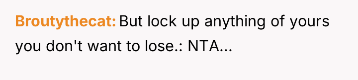 Broutythecat But lock up anything of yours you don't want...