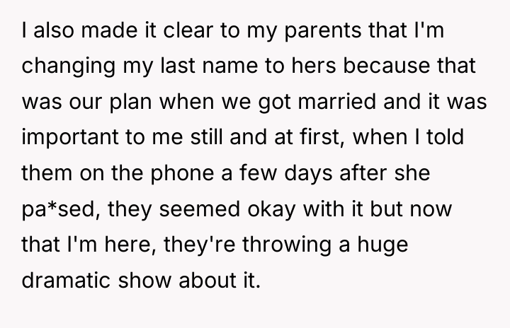 I also made it clear to my parents that I'm...