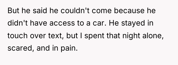 But he said he couldn't come because he didn't have...