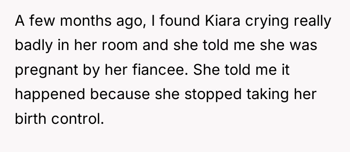 A few months ago, I found Kiara crying really badly...