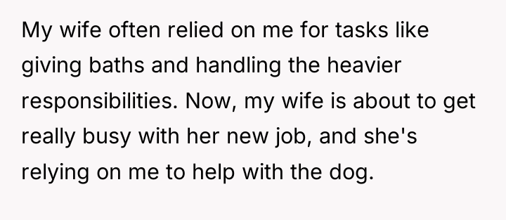 My wife often relied on me for tasks like giving...