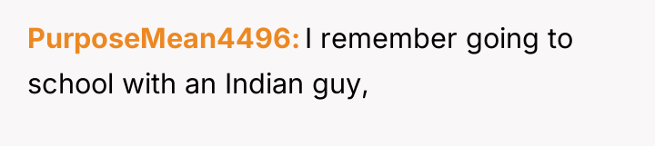 PurposeMean4496 I remember going to school with an Indian guy,