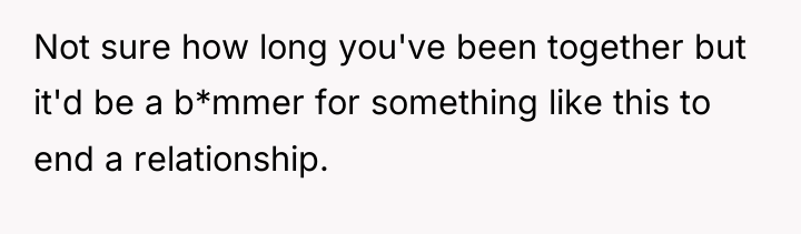 Not sure how long you've been together but it'd be...