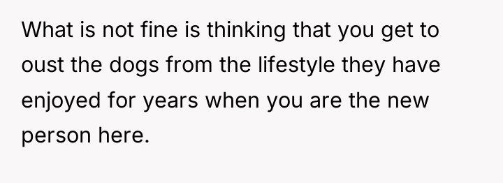 What is not fine is thinking that you get to...