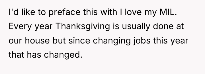 I'd like to preface this with I love my MIL....