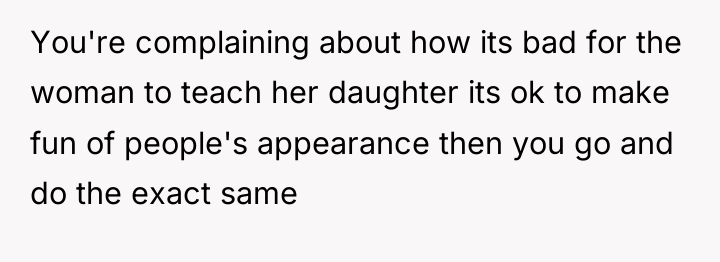 You're complaining about how its bad for the woman to...