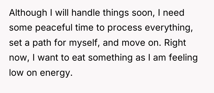 Although I will handle things soon, I need some peaceful...