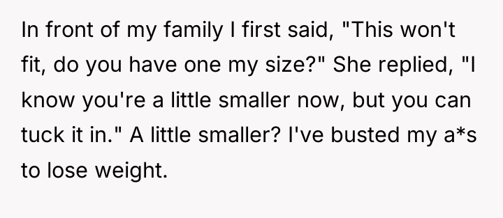 In front of my family I first said, "This won't...
