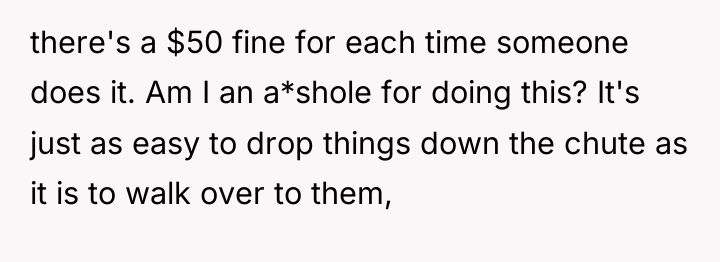 there's a $50 fine for each time someone does it....