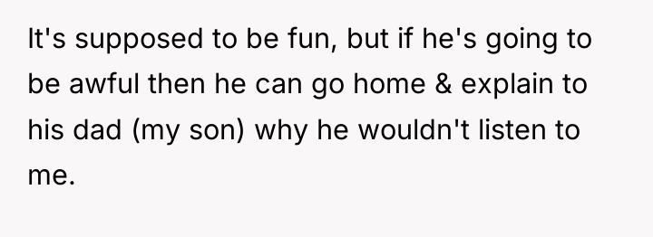It's supposed to be fun, but if he's going to...