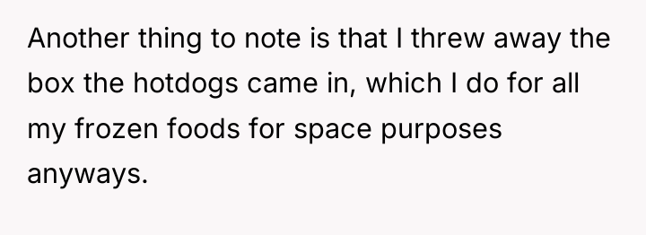 Another thing to note is that I threw away the...