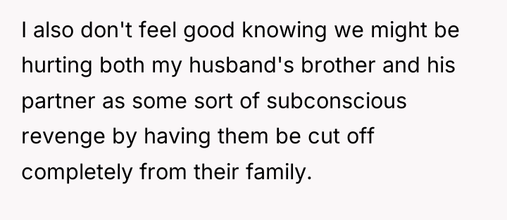 I also don't feel good knowing we might be hurting...