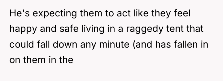 He's expecting them to act like they feel happy and...