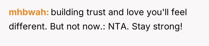 mhbwah building trust and love you'll feel different. But not...