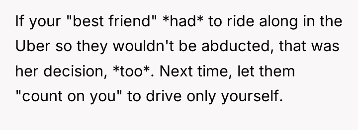 If your "best friend" *had* to ride along in the...