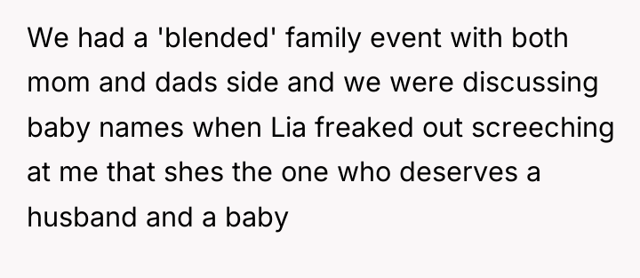 We had a 'blended' family event with both mom and...