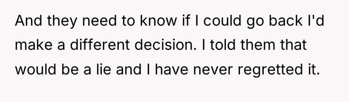 And they need to know if I could go back...
