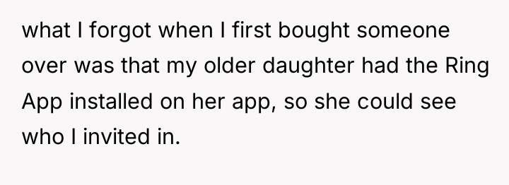 what I forgot when I first bought someone over was...