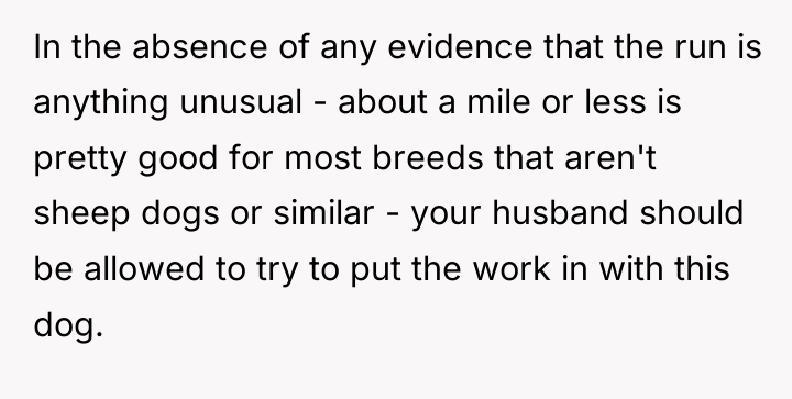 In the absence of any evidence that the run is...