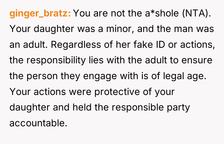 ginger_bratz You are not the a*shole (NTA). Your daughter was...