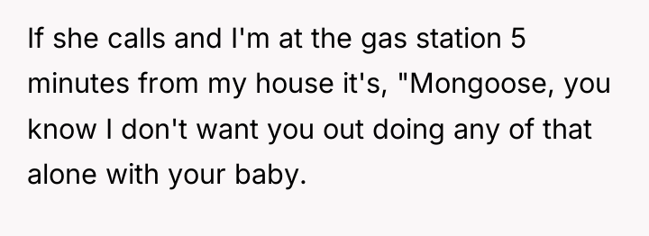If she calls and I'm at the gas station 5...