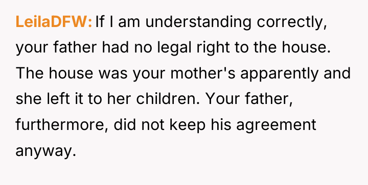 LeilaDFW If I am understanding correctly, your father had no...