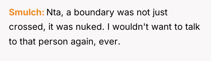 Smulch Nta, a boundary was not just crossed, it was...