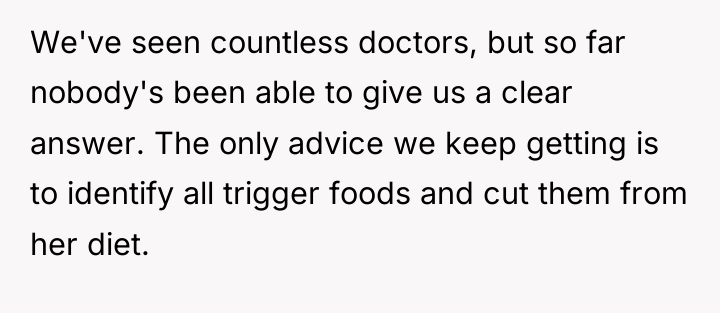 We've seen countless doctors, but so far nobody's been able...