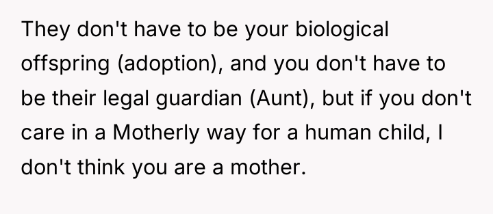 They don't have to be your biological offspring (adoption), and...