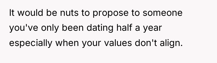 It would be nuts to propose to someone you've only...