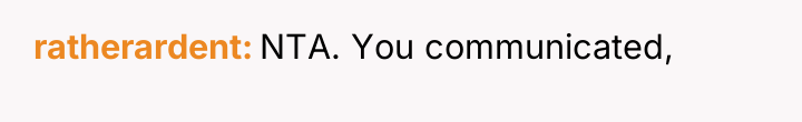 ratherardent NTA. You communicated,
