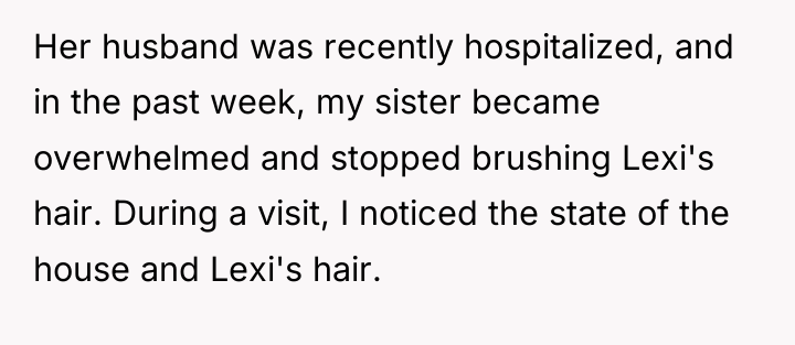 Her husband was recently hospitalized, and in the past week,...