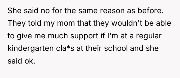 She said no for the same reason as before. They...
