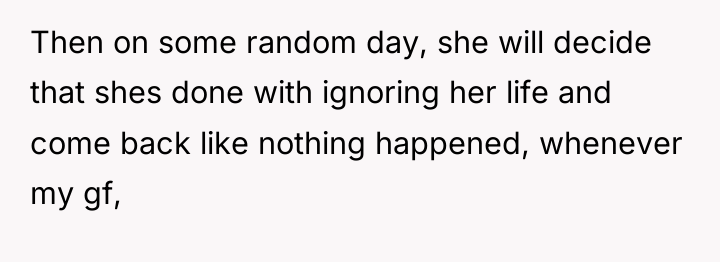 Then on some random day, she will decide that shes...