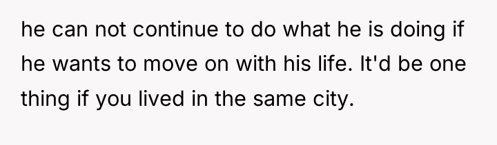 he can not continue to do what he is doing...