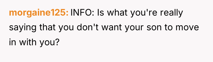 morgaine125 INFO: Is what you're really saying that you don't...