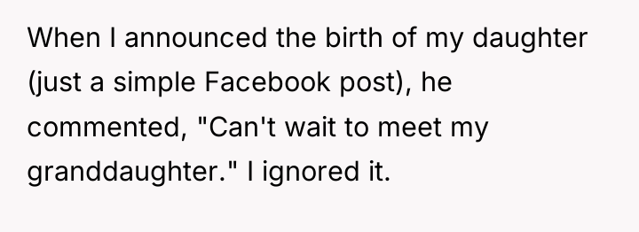 When I announced the birth of my daughter (just a...
