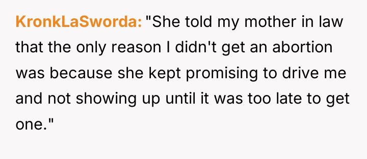 KronkLaSworda "She told my mother in law that the only...