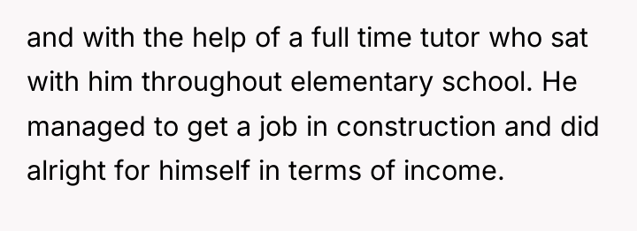 and with the help of a full time tutor who...