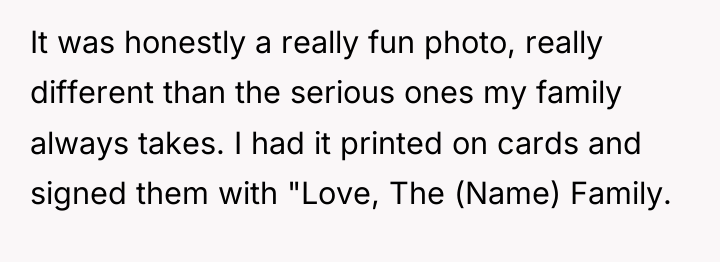 It was honestly a really fun photo, really different than...